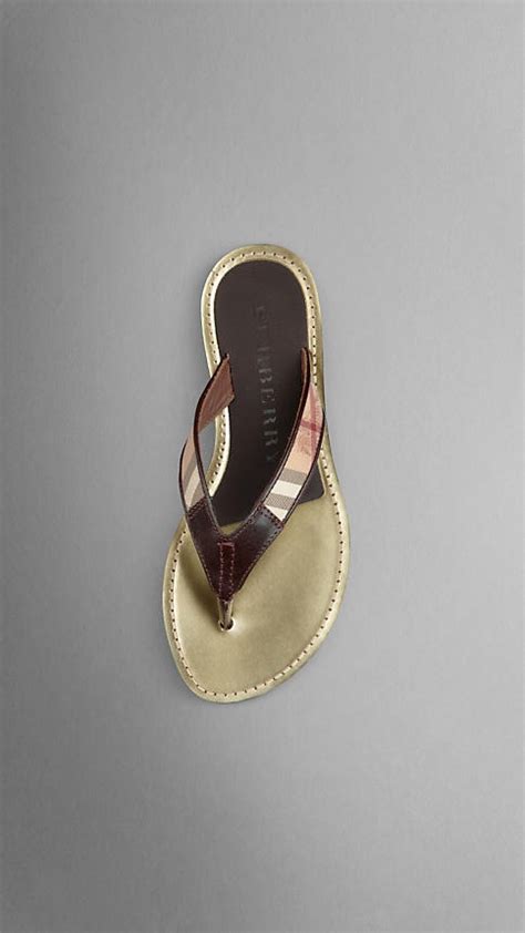 haymarket check flip flops burberry|2000.